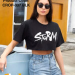 STORM Letter graphic Crop Top | CROP-037