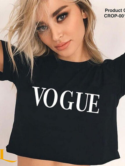 Letter Graphic Printed Crop Top - CROP-001