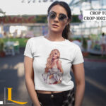 Figure Graphic Printed Crop Top | CROP-1002