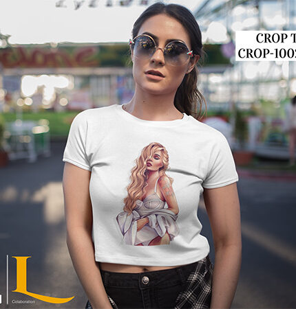 Figure Graphic Printed Crop Top | CROP-1002
