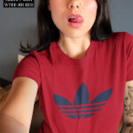 Graphic Blue Ladies Round neck T-Shirt | WTEE-101