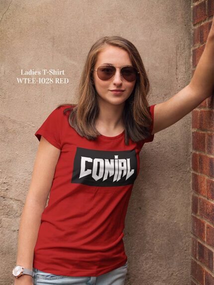 CONIAL Essence Premium Quality Ladies Round neck Half sleeve T-shirt - WTEE-1028