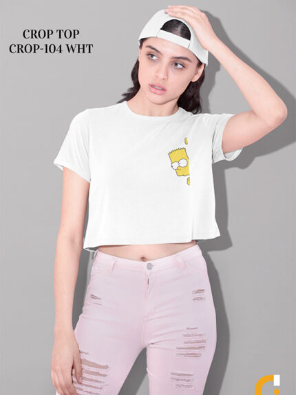 Simson Cartoon Graphic Crop Top | CROP-104
