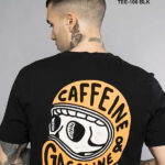 Caffine Back Design Mens T-Shirt - WTEE-106