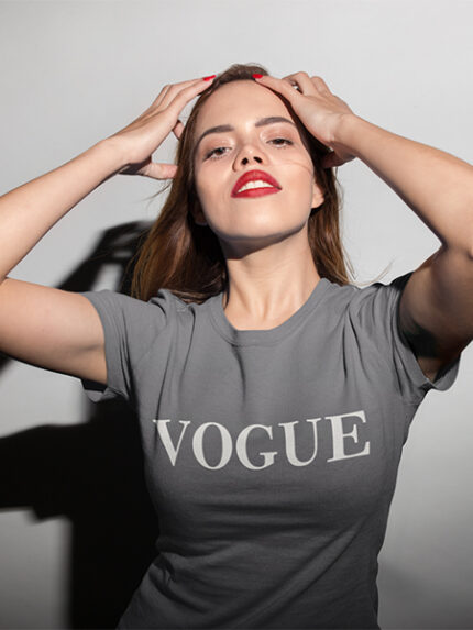 VOGUE Graphical Letter Printed Female T-shirt - WTEE-106