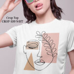 Figure Graphic Cropped Top - CROP:109