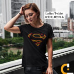 Superman Design graphic Ladies Short Sleeve T-shirt | WTEE-112