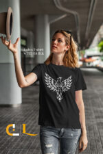 Phoenix Illustration designed Ladies T-shirt - WTEE-114 - Image 2