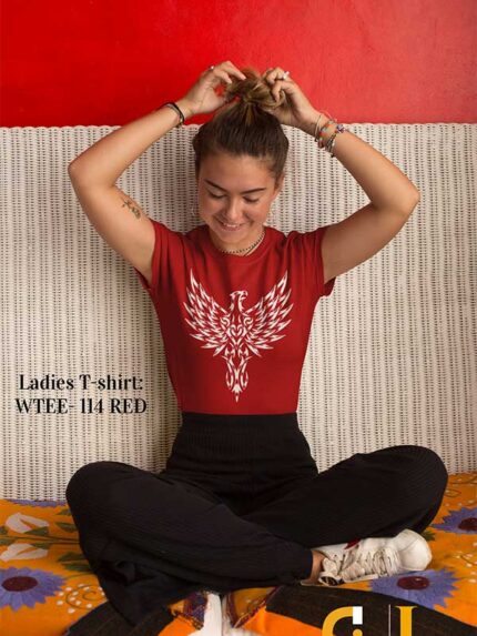 Phoenix Illustration designed Ladies T-shirt - WTEE-114