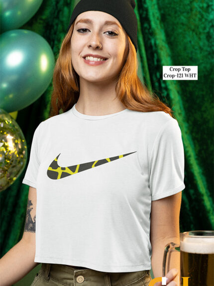 Swoosh Graphical printed Crop Top | CROP-121