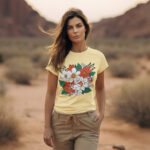 Peony Bouquet Graphic Women's Casual T-Shirt - WTEE-1509