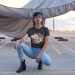 Peony Bouquet Graphic Women's Casual T-Shirt - WTEE-1509 - Image 2