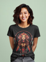 Boho Dreamcatcher themed ladies T-shirt - WTEE-1511 - Image 2