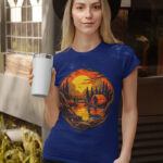 Tropical Mountain Sunset Ladies T-shirt - WTEE-1512