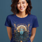 Boho Themed Figure Graphic Ladies T-Shirt - WTEE-1513