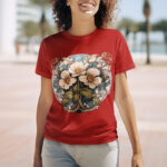 Nouveau Floral Women's T-Shirt – Elegant Design - WTEE-1523 - Image 2