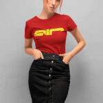 Ladies Letter Graphic T-shirt - WTEE-155