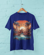 Mystic Oasis Sunset Graphic T-Shirt - TEE-1609 - Image 4