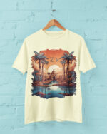 Mystic Oasis Sunset Graphic T-Shirt - TEE-1609