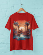 Mystic Oasis Sunset Graphic T-Shirt - TEE-1609 - Image 5