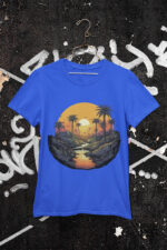 Tropical Mountain Sunset Mens T-shirt | TEE-1610 - Image 4