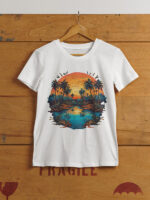 Desert Mirage Sunset Graphic Tee - TEE-1611 - Image 4