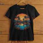 Desert Mirage Sunset Graphic Tee - TEE-1611