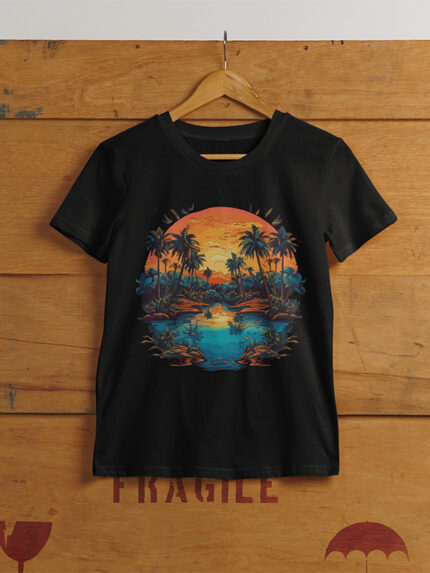 Desert Mirage Sunset Graphic Tee - TEE-1611