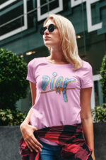 Blue DIOR Round Neck Female T-shirt | WTEE-0165 - Image 4