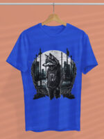 Urban Wolf Night Graphic T-Shirt - TEE1701