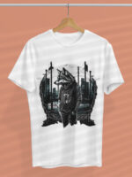 Urban Wolf Night Graphic T-Shirt - TEE1701 - Image 2