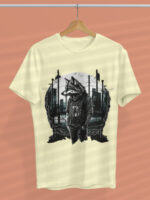 Urban Wolf Night Graphic T-Shirt - TEE1701 - Image 3