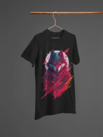 Vivid Cyber Wolf Graphic Men's T-Shirt - TEE-1702 - Image 2
