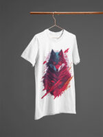 Vivid Cyber Wolf Graphic Men's T-Shirt - TEE-1702 - Image 3