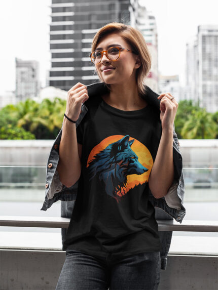 Moon Wolf Ladies T-shirt - WTEE-1703