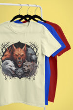 Wolves Pack Printed Mens T-shirt | tee-1705 - Image 2