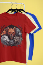 Wolves Pack Printed Mens T-shirt | tee-1705 - Image 4