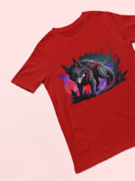 Fierce Predator Wolf Graphic T-Shirt – Stunning and Vibrant Design | TEE-1706 - Image 2