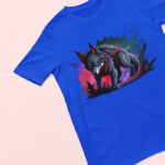 Fierce Predator Wolf Graphic T-Shirt – Stunning and Vibrant Design | TEE-1706