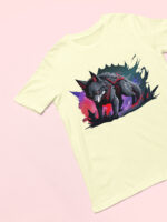 Fierce Predator Wolf Graphic T-Shirt – Stunning and Vibrant Design | TEE-1706 - Image 4