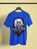 Full Moon Wolf Graphic T-Shirt – Ideal for Wildlife Enthusiasts - TEE-1707 - Image 2