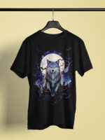Full Moon Wolf Graphic T-Shirt – Ideal for Wildlife Enthusiasts - TEE-1707 - Image 5