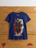 Epic Japanese Samurai Graphic Tee – Fierce Warrior Illustration - TEE-1718 - Image 2