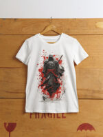 Epic Japanese Samurai Graphic Tee – Fierce Warrior Illustration - TEE-1718 - Image 4