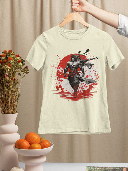 Samurai Figure Graphic Men's T-Shirt - TEE-1719