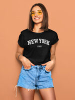 Letter Graphic Ladies T-Shirt for a Casual Outfit - WTEE-172 - Image 5