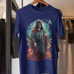 Grim Reaper Flames Graphic T-Shirt - TEE-1720
