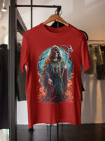 Grim Reaper Flames Graphic T-Shirt - TEE-1720 - Image 4