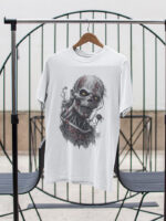 Graphic Zombie Skull T-Shirt - Horror Artwork Design - TEE-1721