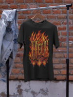 Hot Flames Letter Graphic T-Shirt for Men - Bold Fire Design - TEE-1722 - Image 3